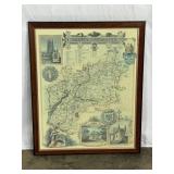 Framed Gloucestershire Map-3