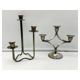 2 Metal Candelabras