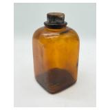 Amber Glass Jar with Cork