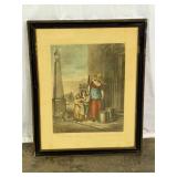 Antique Framed Etching-8