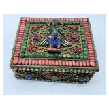 Bejeweled Tibetan Filigree Box