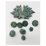 Turquoise Inlay Buckle and Buttons