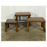 Three Oak Tables/Benches-9462
