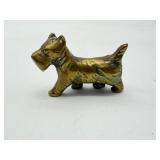 Miniature Brass Dog Figurine