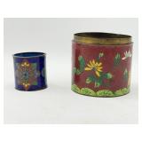 2 Pcs Cloisonne Vessels