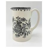 Burleigh Black Floral Jug