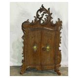Antique Rococo Wall Cupboard-9599