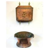 Antique Copper Wall Fountain Set