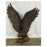 Carved Oak Eagle Art-9630
