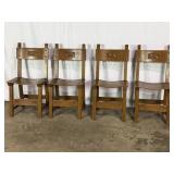 Set Four Oak Chairs-9685