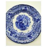 English Blue Transferware Plate
