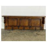 Wall-Mounted Shelf With Hooks-10684