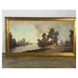 Signed Landscape Oil Painting-10651
