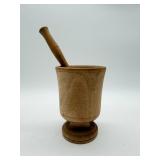 Wooden Mortar and Pestle Set