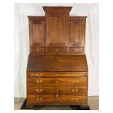 Antique Secretary Desk with Cabinet Top