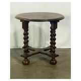 Round Side Table with Barley Twist Legs-10669