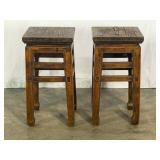 2 Oriental Style Stools/Side Tables-10670