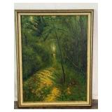 Signed Oil Painting On Canvas-10665