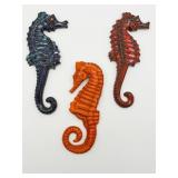 MCM Seahorse Wall Plaques Trio-10589
