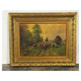 Shepherd With Sheep Oil Painting-10652