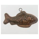 Copper Fish-Shaped Jelly or Cake Mold-10584