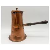 Copper Coffee Pot With Wood Handle-10594