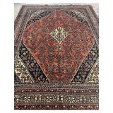 Vintage Hand-Knotted Hamedan Rug-1009