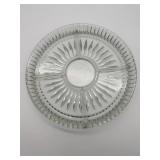 Clear Glass Divided Relish Serving Platter