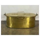 Large Brass Oval Poacher Pan-10678