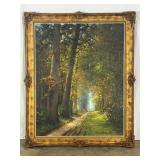 Large Vintage Oil Painting-10646