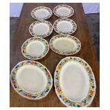 8 Pcs Crown Ducal English Plates