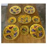 8 Majolica Plates Set-10579