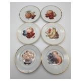 Porcelain Fruit Plates Set by Bavaria