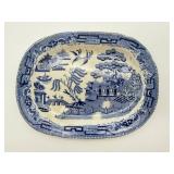 Small Antique Blue Willow Platter