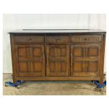 Vintage Tudor Oak Sideboard