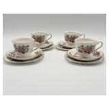 Colclough Bone China Tea Set, Four Trios