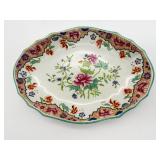"Spode" Marked Oval Floral Platter