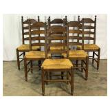 Set 6 Ladder Back Chairs-10503