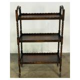 Antique Oak Three-Tier Cart-10703