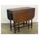 Drop-Leaf Barley Twist Table-10701
