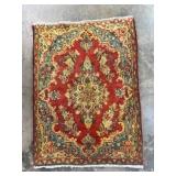 Vintage Hand-Knotted Sarouk Rug-1043