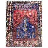 Vintage Hand-Knotted Turkaman Rug-1019