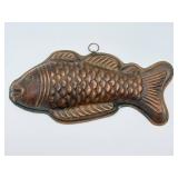 Large Copper Fish-Shaped Culinary Mold-10584