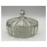 Pressed Glass Lidded Candy Dish