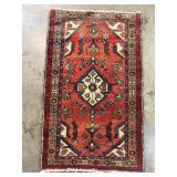 Vintage Hand-Knotted Hamedan Rug-1034