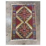 Vintage Hand-Knotted Turkaman Rug-1045