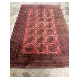Vintage Hand-Knotted Turkaman Rug-1191