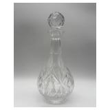 Cut Crystal Decanter with Faceted Stopper