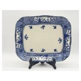 Cypress Blue and White Transferware Platter