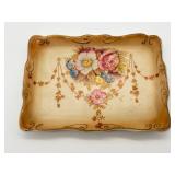 Antique Porcelain Pin Dish with Floral Motif